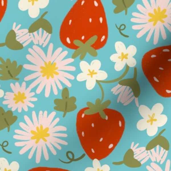 Daisies And Strawberries