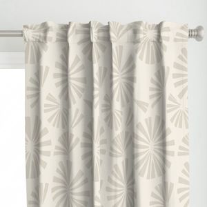 Medium Soft Greige Abstract Palm Fan Organic Botanical Modern Pattern