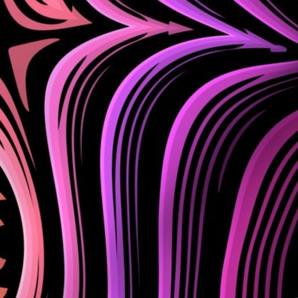 Boho Trippy Maximalist Jewel Tone Colorful Squiggly Ripply Stripe Pattern
