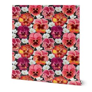 Medium size - Bright Pansy Flowers