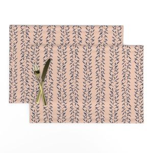 Leaf Stripe Pink and Blue