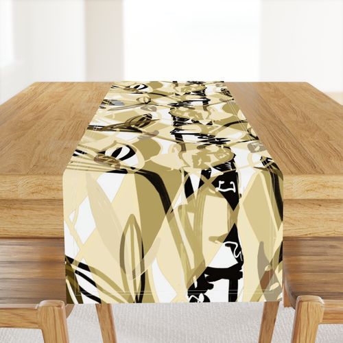 Bamboo Grove Abstract flowing Diamonds Soft Cream warm beige Taupe large