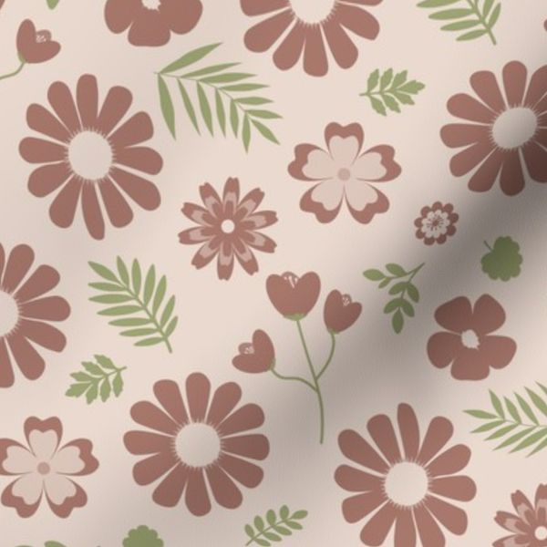 Floral pattern - pink background