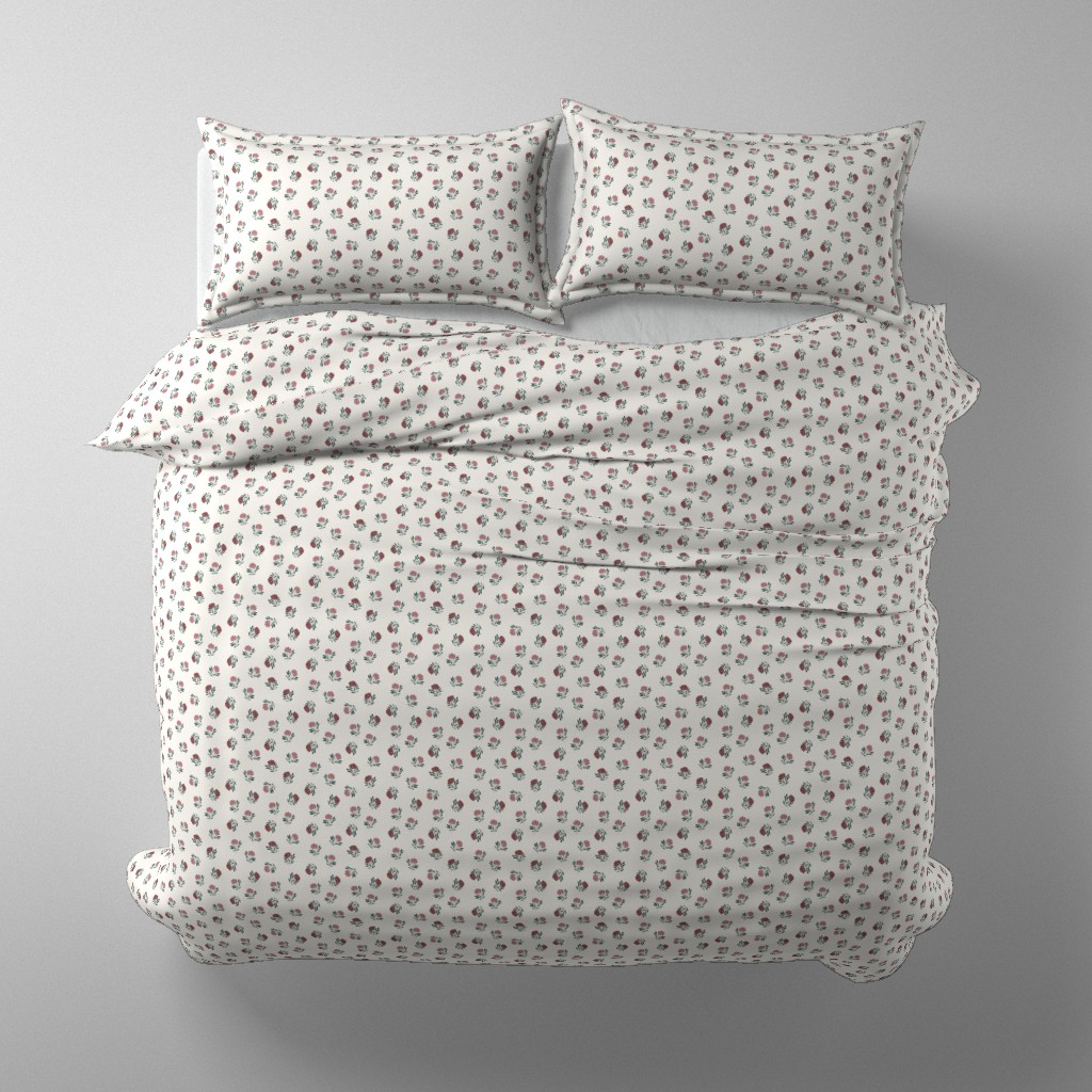 Top down bed with a duvet cover that fits a King or California King sized bed