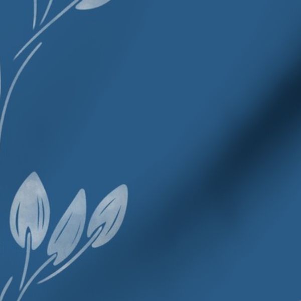 Tidal Vine Stripe - Organic Modern - Navy Blue - Large