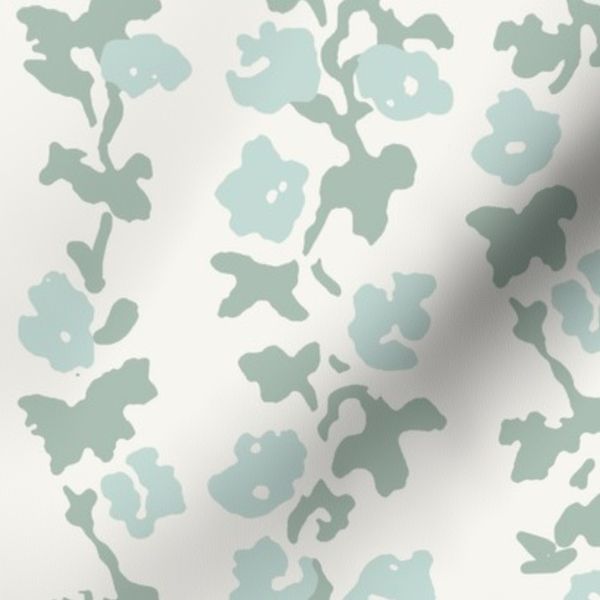 Heather Ditsy Floral Seafoam Aqua