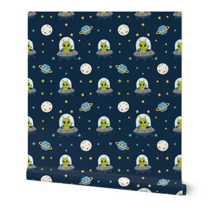 Cute Alien UFO Pattern for Kids