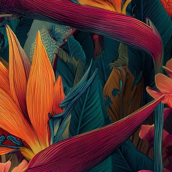 Vintage Farmhouse Tropical Floral Pattern - Flower Floral