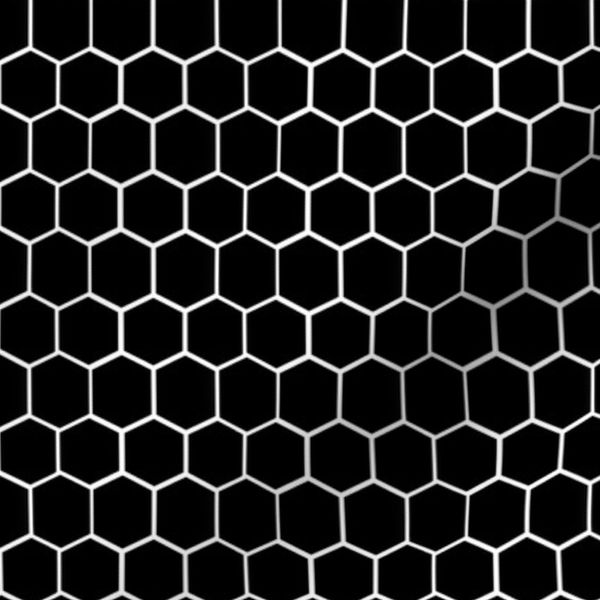 Black and White Hexagon Honeycomb Beehive
