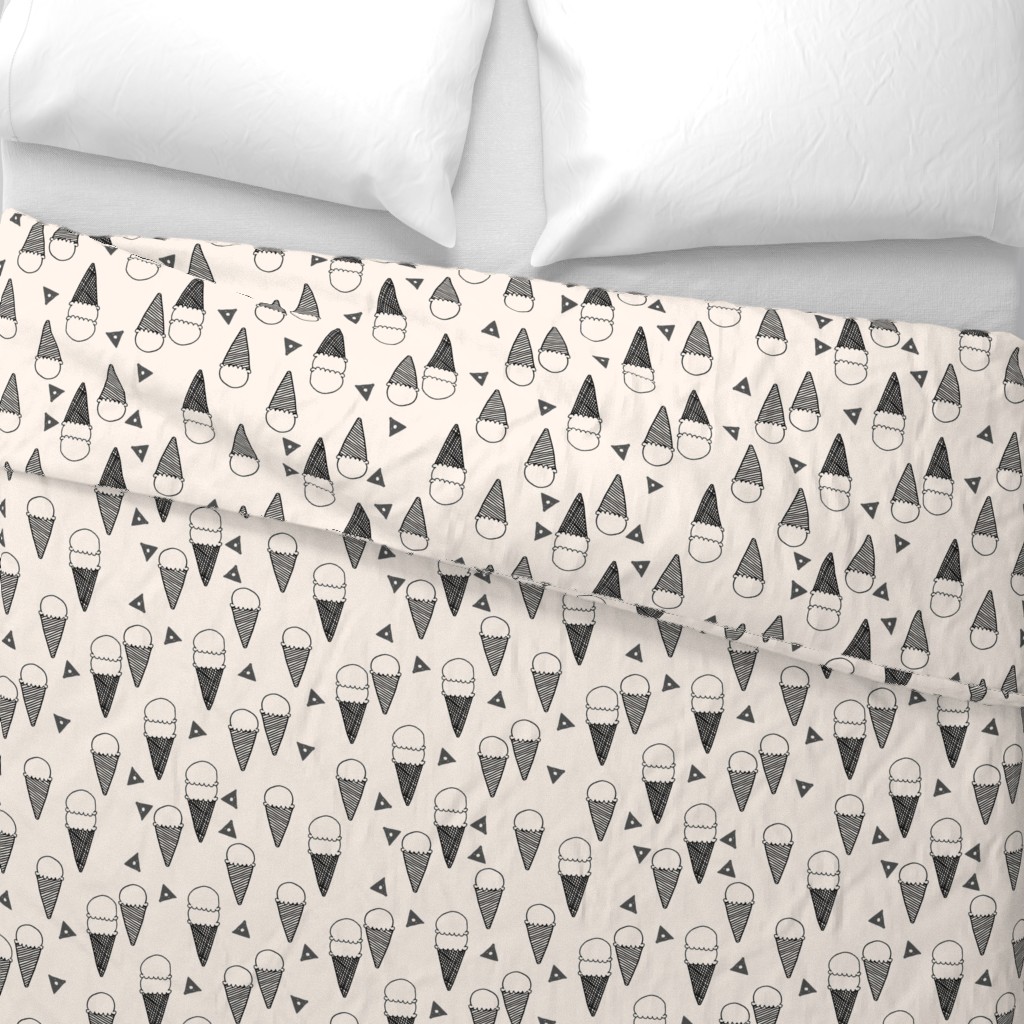 Top down Duvet Cover with a folded edge showing the design on the front and back