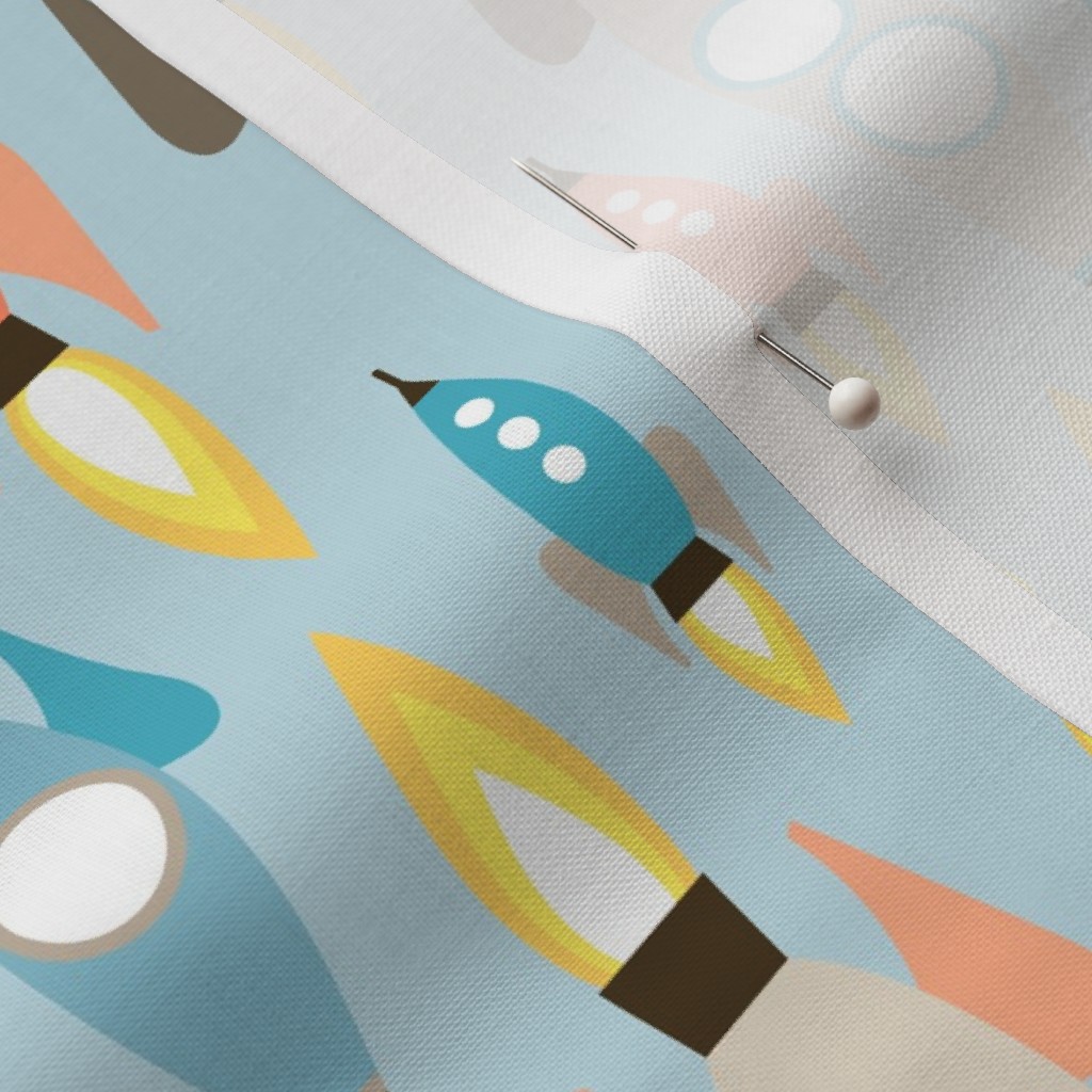 Close up of Petal Signature Cotton fabric with a sewing pin