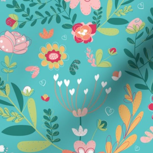 Teal Garden Delights