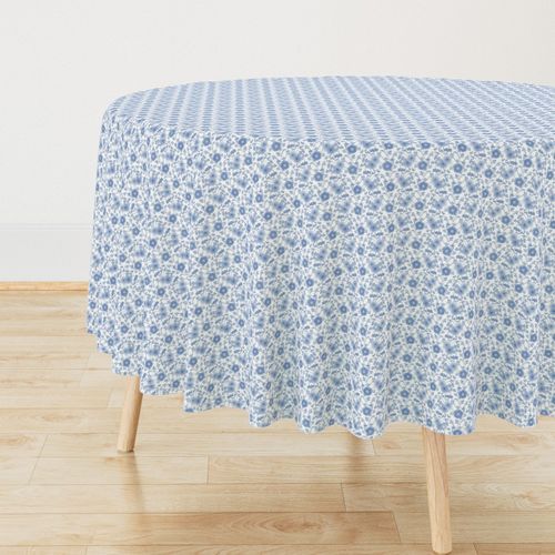Springing Floral Blue and White