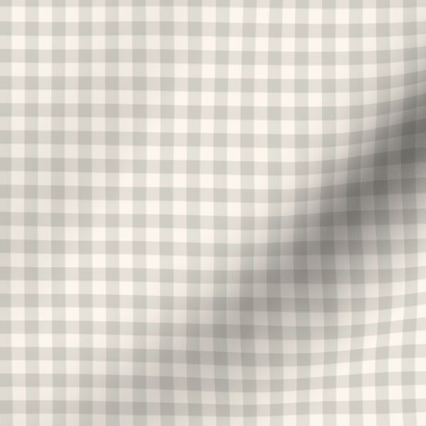 cream and hazel grey gingham 1/4" squares