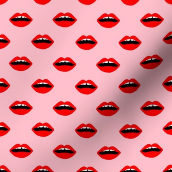lipstick lips beauty makeup beauty valentines fabric