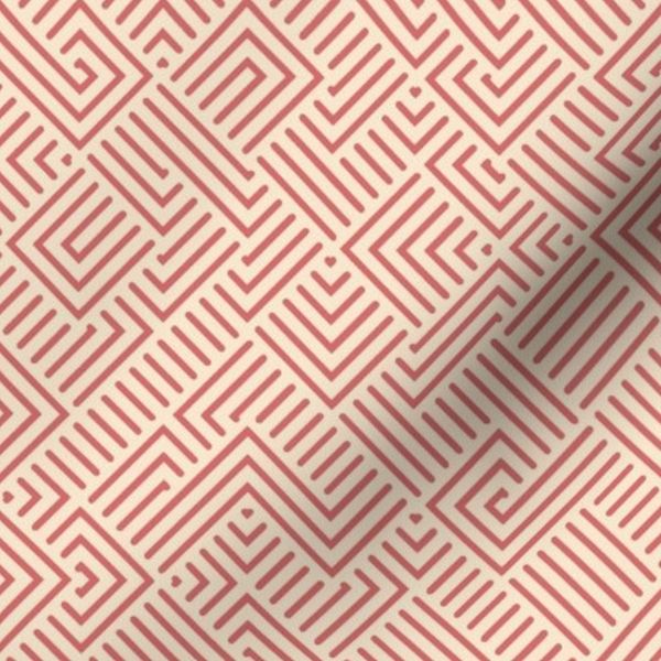 Coral and Champagne Chinese Maze