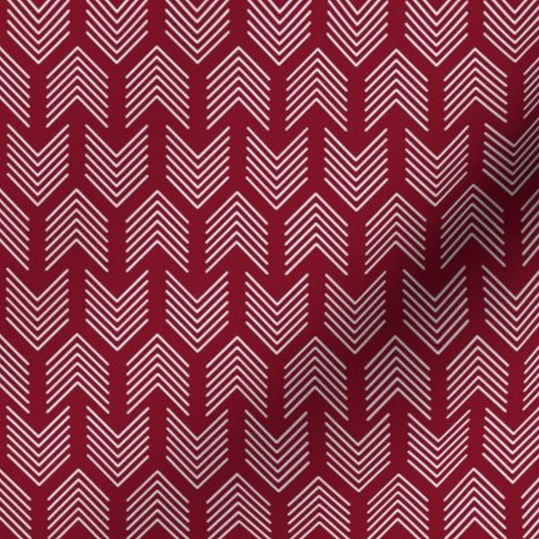 Arrows Stripes Arrow Chevron Garnet and White