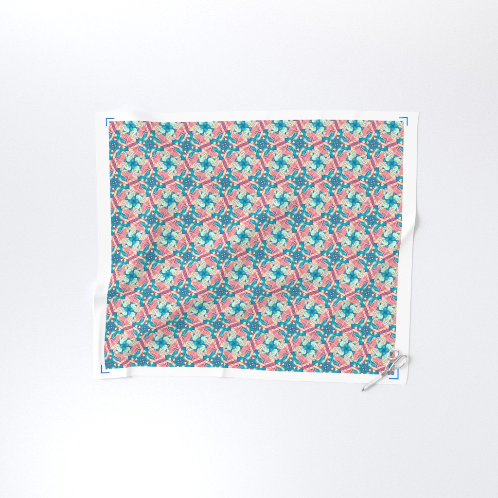 Yard of fabric with selvedge and sewing shears