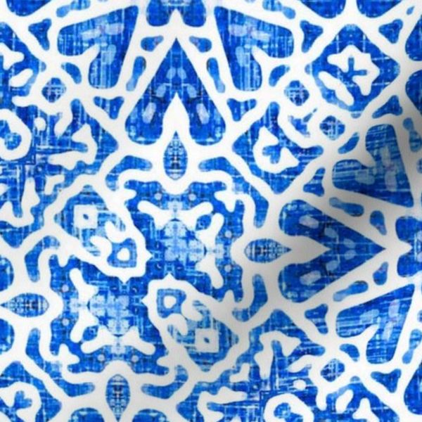 Scandinavian Lace in cobalt blue - Large Scale