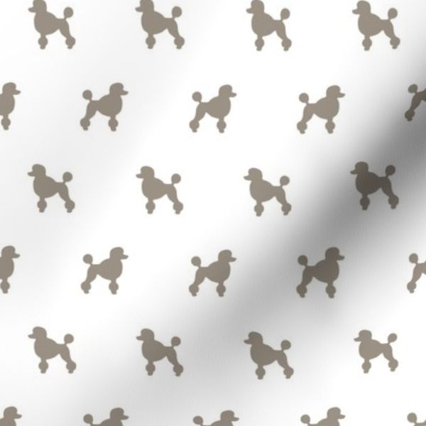 Poodle Warm Grey Silhouettes