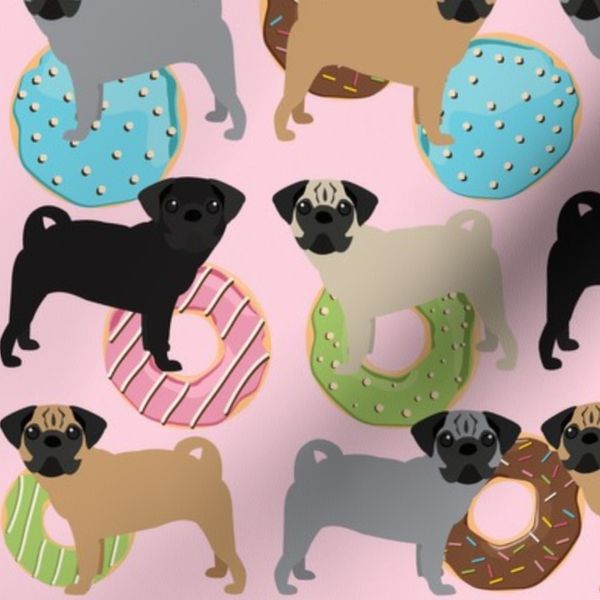 Pug Donut Kids Pink