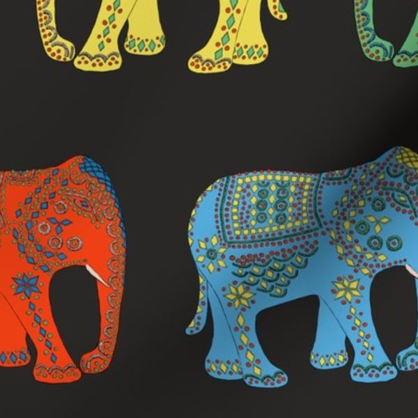 Big Elephant - Jewel on Black