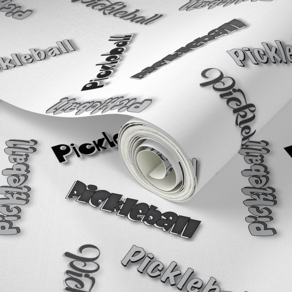 Close up of a Peel and Stick wallpaper roll with a design applied