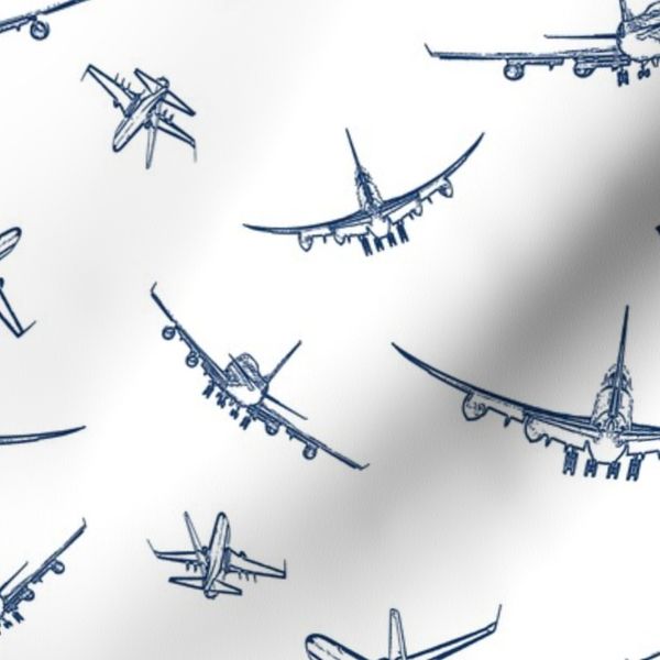 Blue Plane Sketches // Large