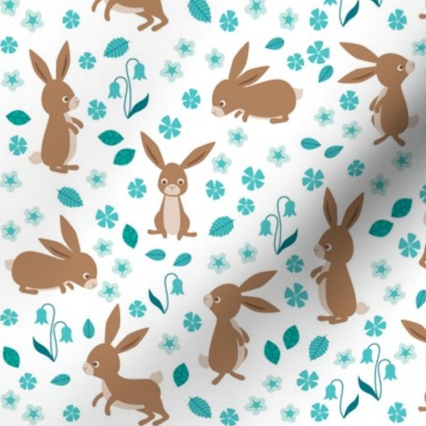 bunnies and flowers