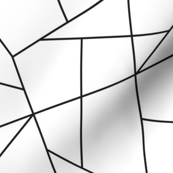 Random Geometric Lines Triangle Pattern Black on White