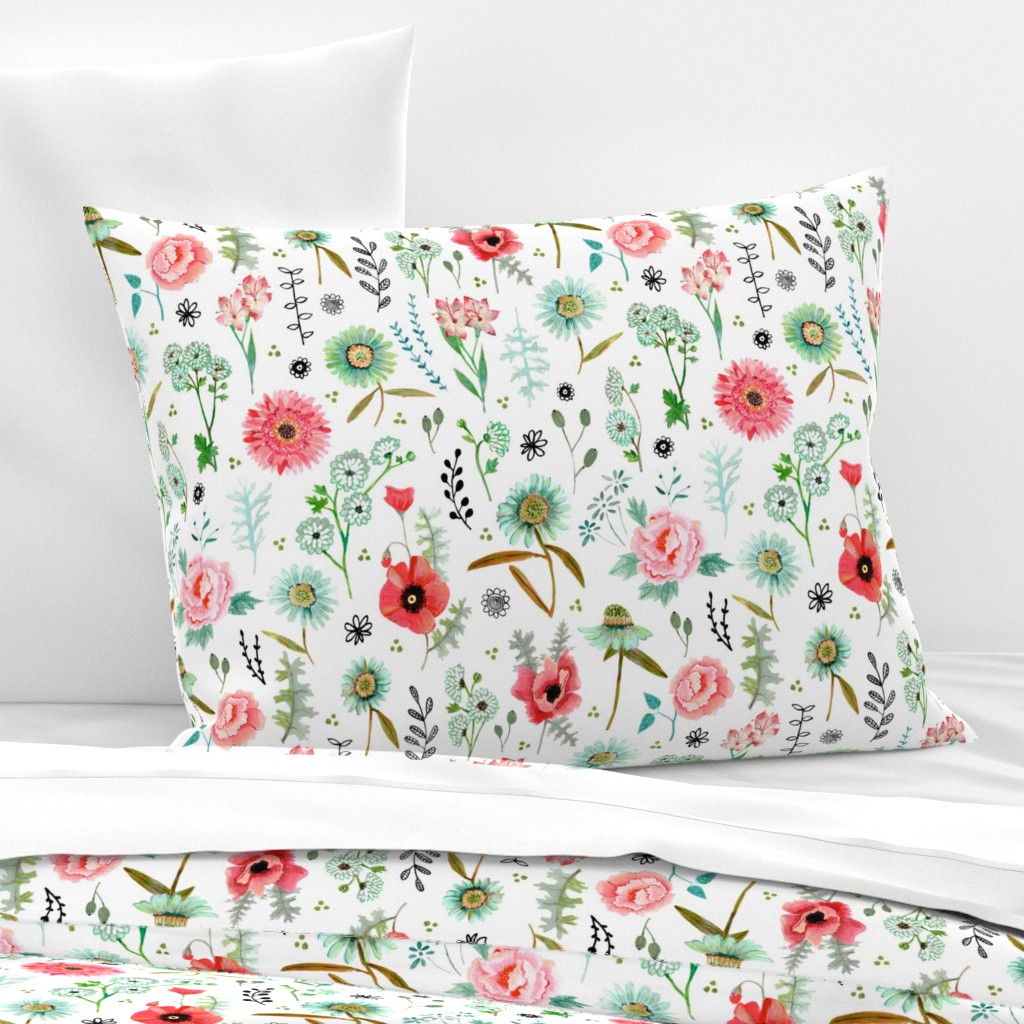 Standard Pillow Sham with a knife-edge on a bed