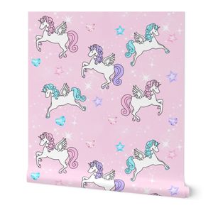 3 Pegasus winged unicorns pegacorns glitter sparkles stars universe galaxy