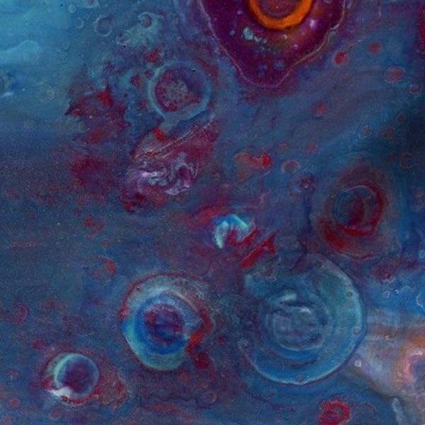Painted Batik Aqua Purple Blue Orange Drops