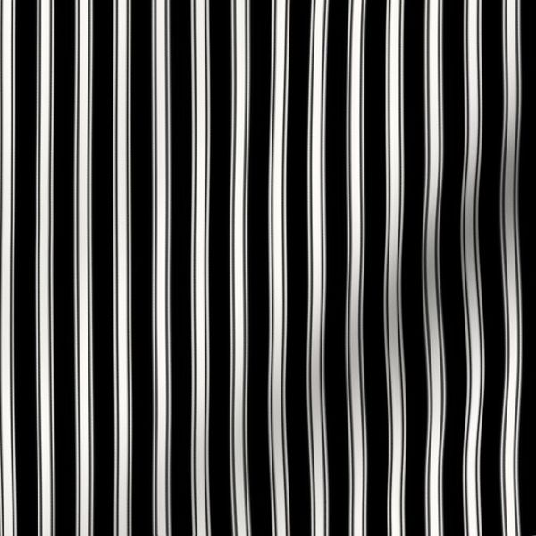 Ticking Stripe Reverse Black & Cream