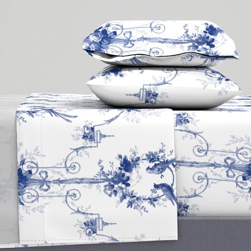 McCallister Toile Willow Ware Blue and White