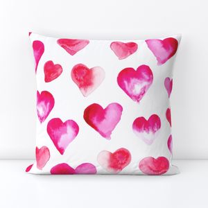 19 1AA Jumbo Large Scale Hearts Pink Red Valentine Watercolor Miss Chiff
