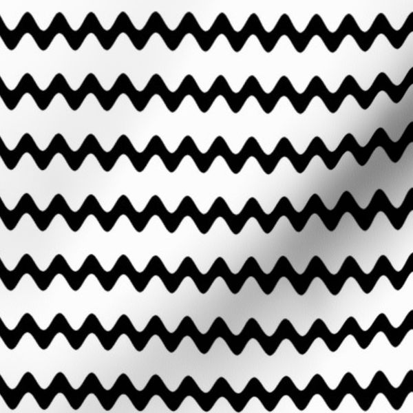 Black white zigzag wave