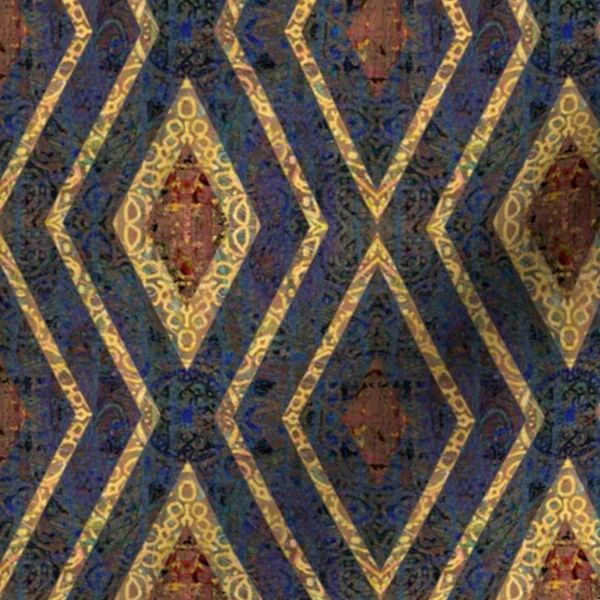 Golden Earth Zig-Zag Diamond Stripes