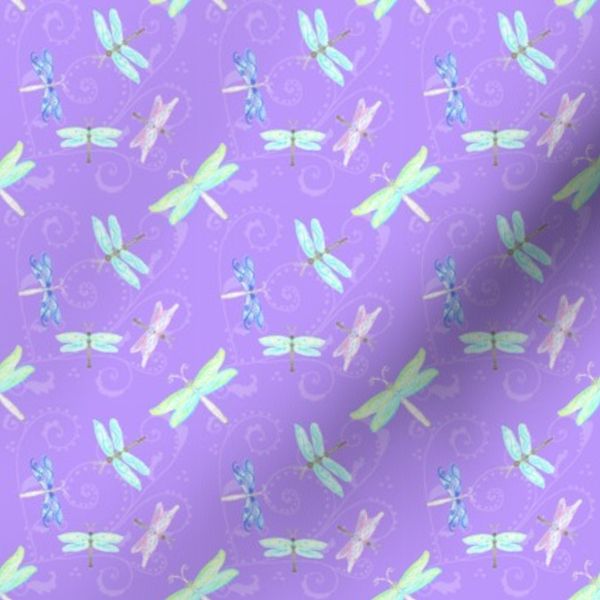 Dragonflies on Purple