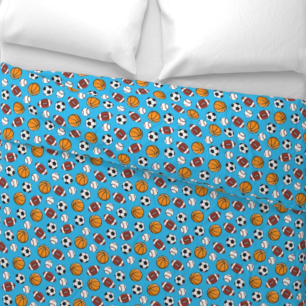 Top down Duvet Cover with a folded edge showing the design on the front and back