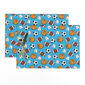 Play Ball Sports Basketball football baseball soccer dark blue