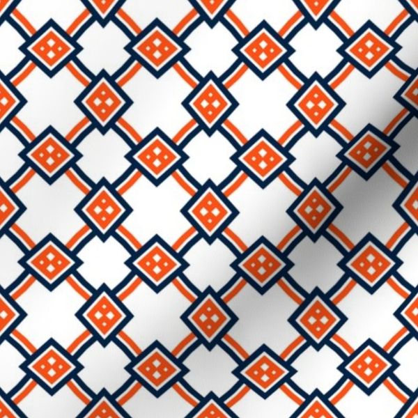 The Navy and the Orange Diamond Petite