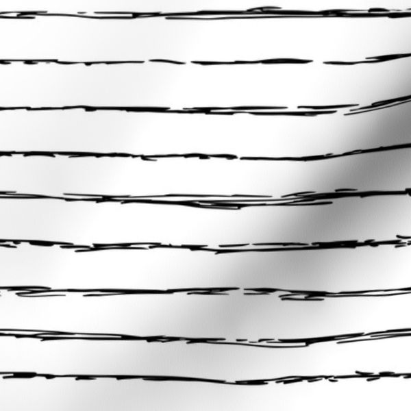 Raw horizontal Inky stripes minimal Scandinavian abstract black and white