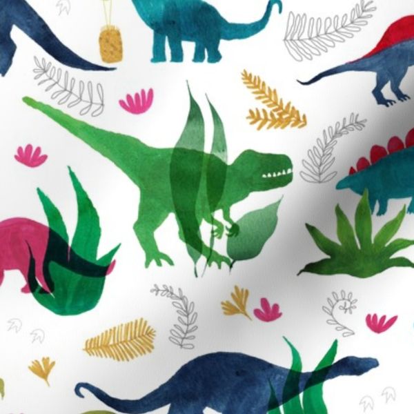 Dinosaur Safari watercolour