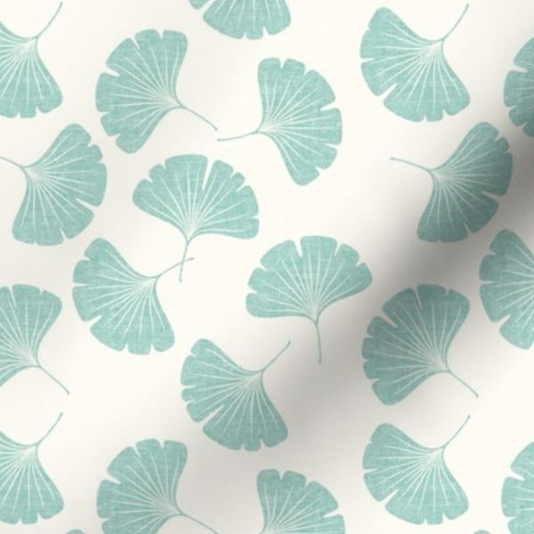 (small scale) ginkgo leaves - mint - LAD19