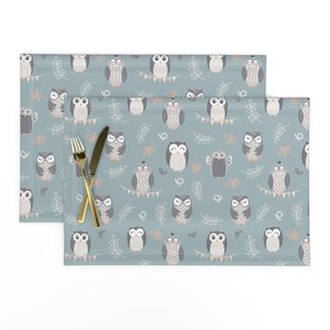 The Owls - green nursery pattern