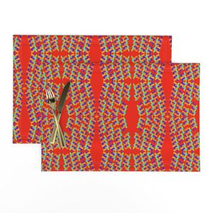 Rainbow Basket on Red by DulciArt LLC