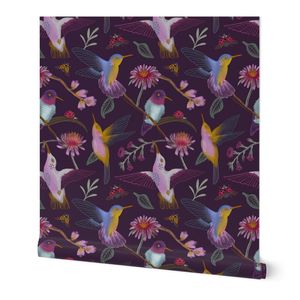 Hummingbirds and Flowers