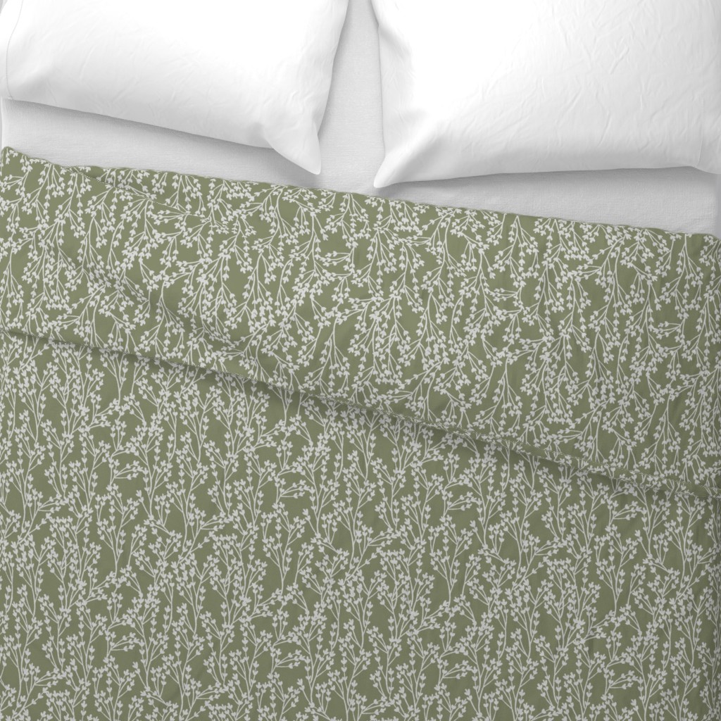 Top down Duvet Cover with a folded edge showing the design on the front and back