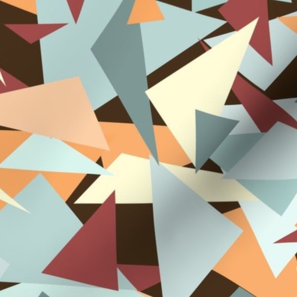 Trippy Triangles Large - Red and Orange